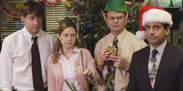 Company Christmas party entertainment at lunch.