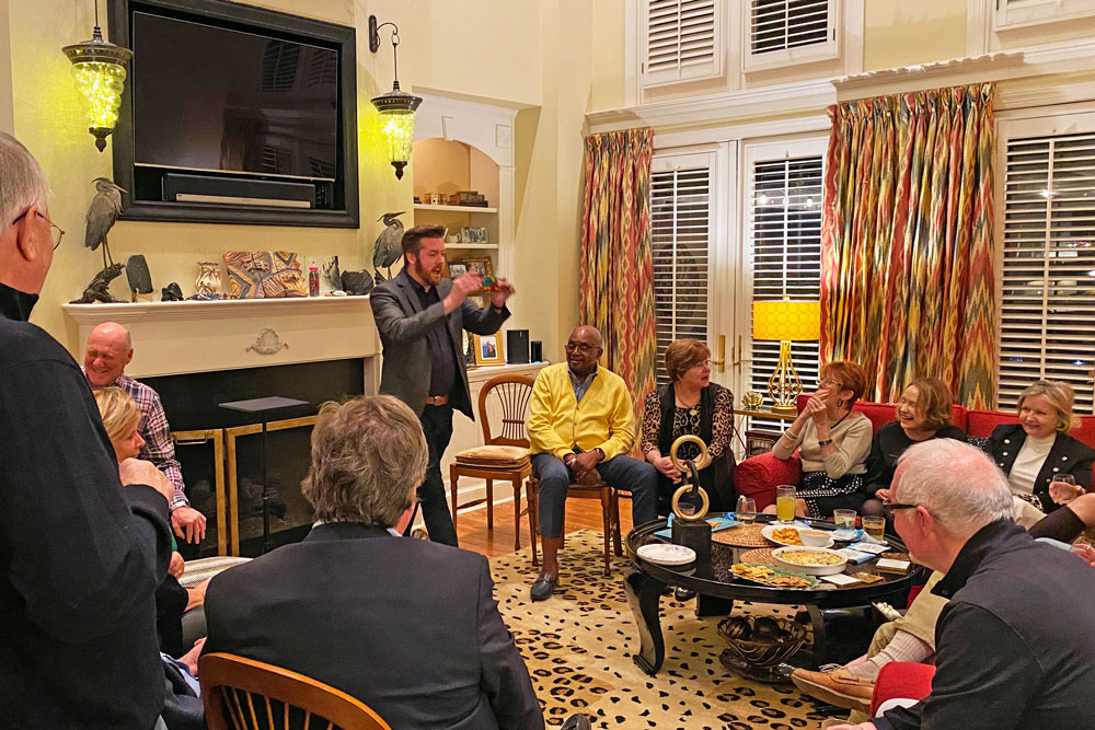 Corporate Magician Bryan Saint performing a magic show in Hilton Head, SC